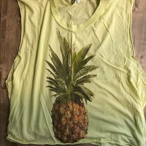 Wildfox neon pineapple tank